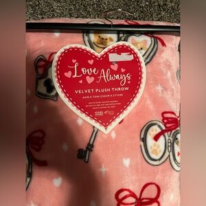 Love Always velvet plush throw